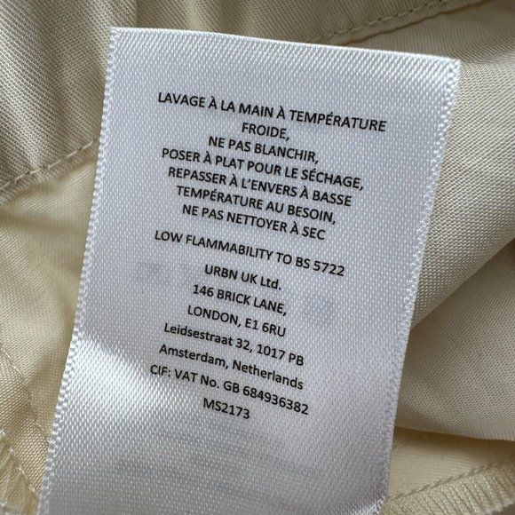 Anthropologie Mare Mare Curved Hem Chino Pants Womens 3X Sand Ivory High Rise - Picture 12 of 14